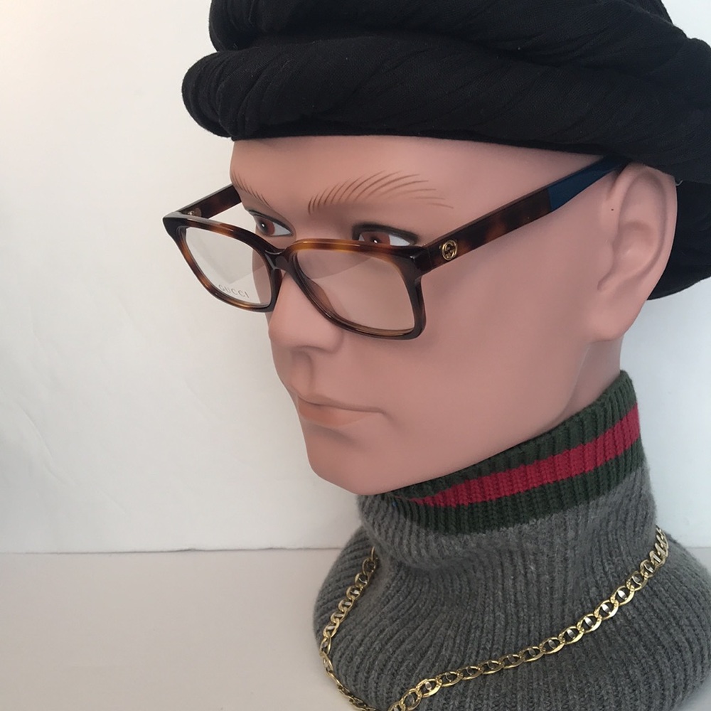 New Authentic - Gucci GG0168O 008 Rectangle Eyeglasses